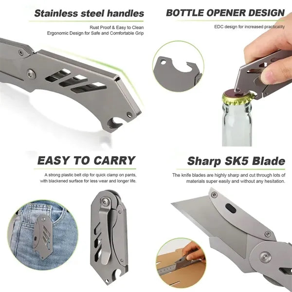 Folding Utility Mini Beltclip Knife