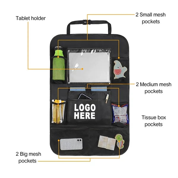 Oxford Fabric Car Seat Back Storage Bag