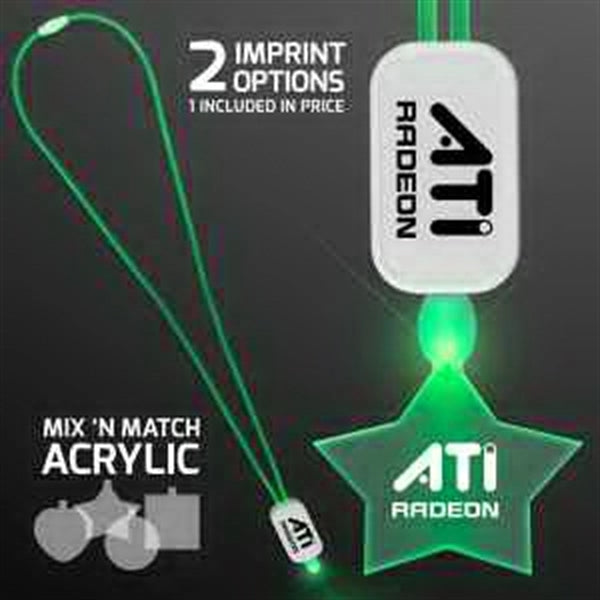 LED Neon Lanyard with Acrylic Star Pendant