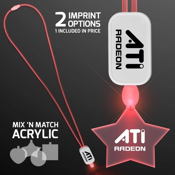 LED Neon Lanyard with Acrylic Star Pendant