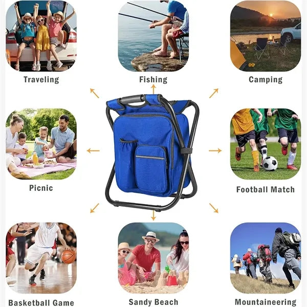 3 in 1 Folding Chair Cooler Backpack