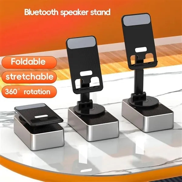 Foldable Cell Phone Stand with Wireless Bluetooth Speaker