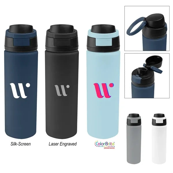32 Oz. Pop Sip Recycled Single Wall Stainless Steel Bottle