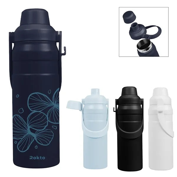 24 Oz. Summit Sip Recycled Stainless Steel Bottle With Ea...