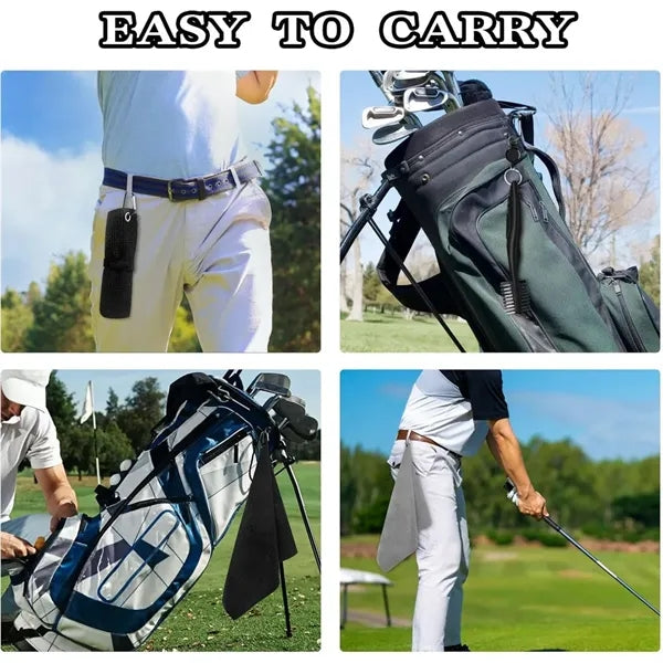 Microfiber Golf Towel with Carabiner Clip And Fasten Strap