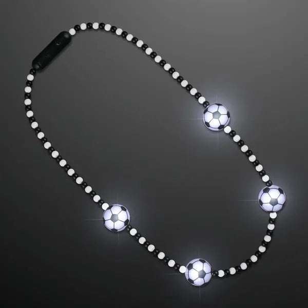 Light Up Soccer Ball Beads Necklace