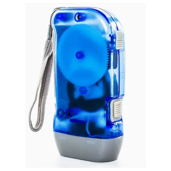 Hand-pinch self-powered flashlight