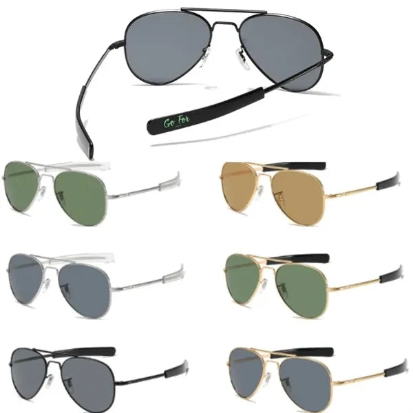 Men's Military Style Polarized Pilot Aviator Sunglasses