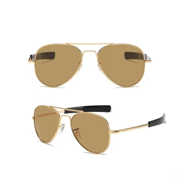 Men's Military Style Polarized Pilot Aviator Sunglasses