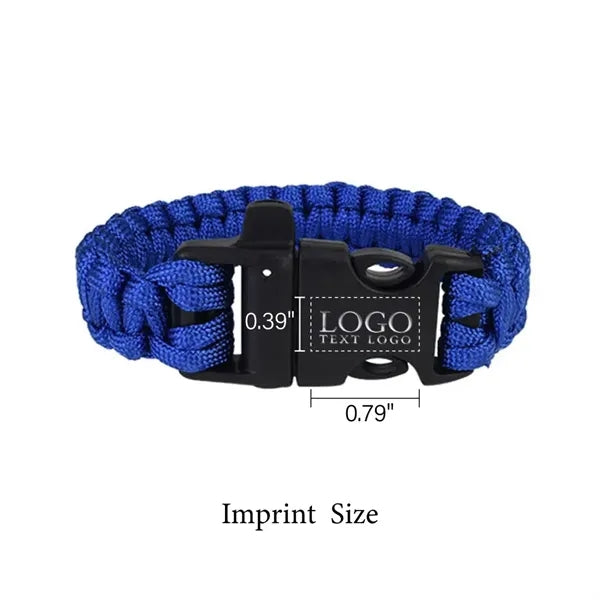 Survival Paracord Bracelet with Whistle