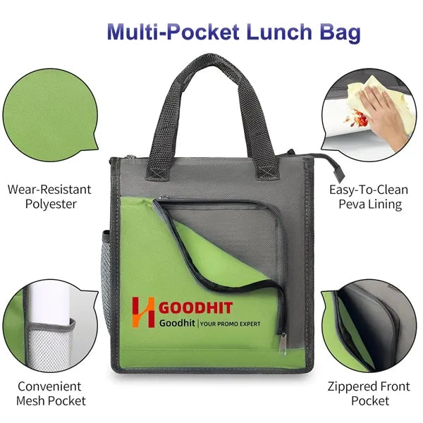 Portable Oxford Cloth Insulated Lunch Bag for Work Picnic
