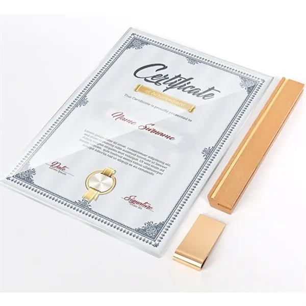 Acrylic Tabletop Certificate Frame A4 Honor Display Stand