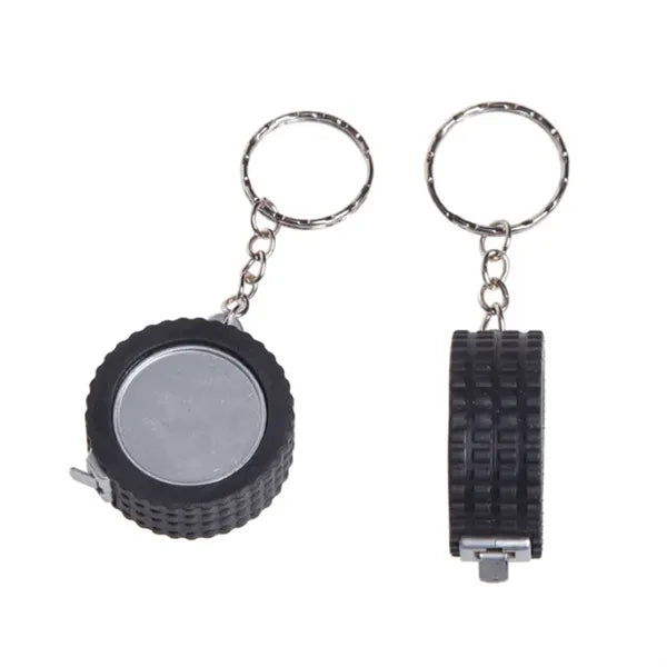 1 Meter Tire Shape Steel Measuring Tape Keychain