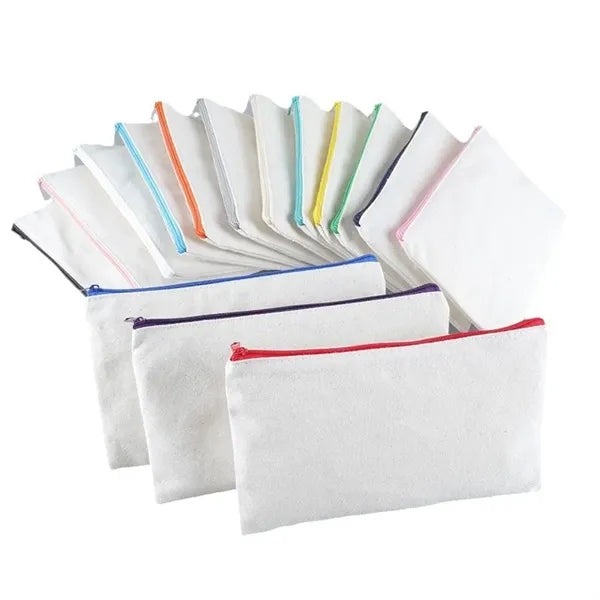 Canvas Pen Pouch With Zipper
