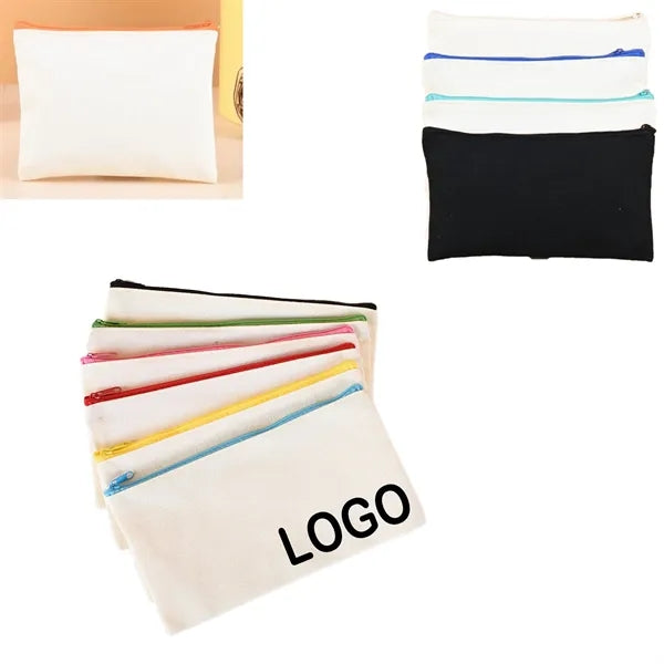 Canvas Pen Pouch With Zipper