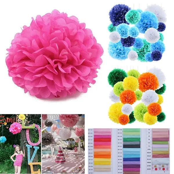 8" Tissue Paper Flowers