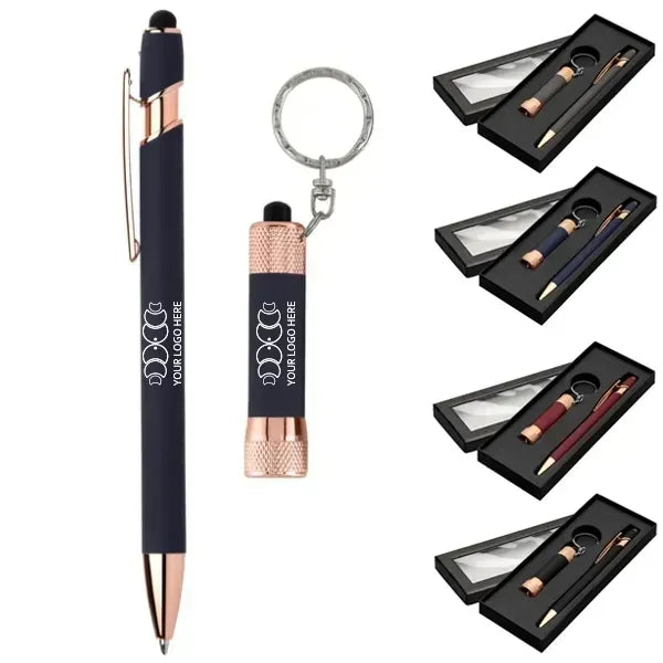 Soft Touch PEN & Flashlight Gift Set