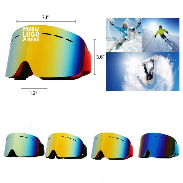 Unisex Dual-Layer Anti-Fog Ski Goggles