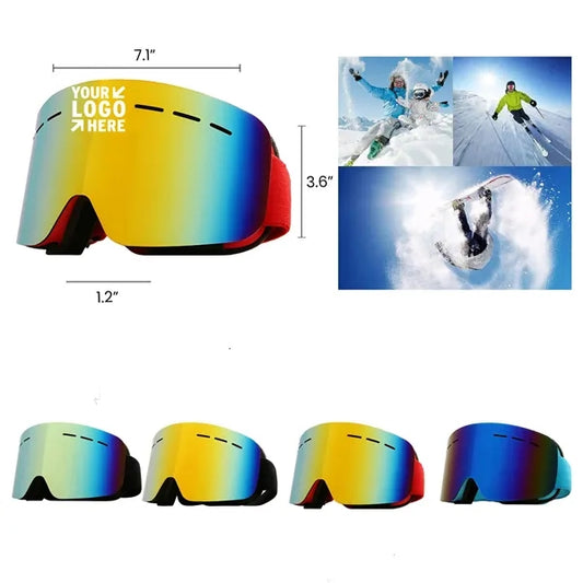 Unisex Dual-Layer Anti-Fog Ski Goggles