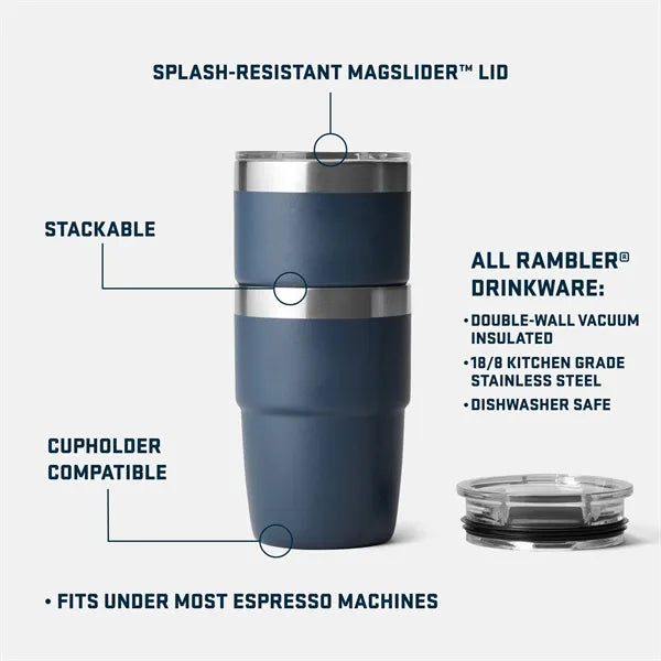 8oz Stainless Steel vacuum Tumbler with MagSlider Lid