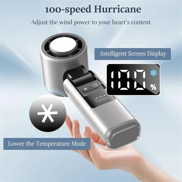 4000mAh Battery Operated LED Display Fan
