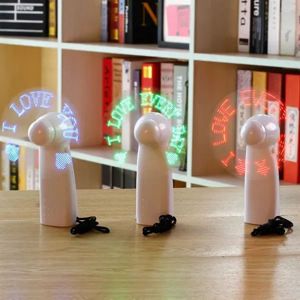 LED - Equipped Handheld Fan