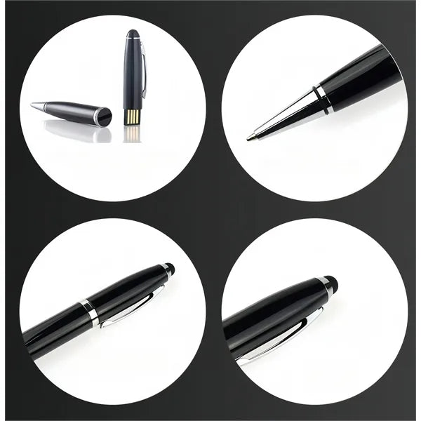 32GB Metal 3-in-1 Touch Pen USB Drive Stylus Ballpoint