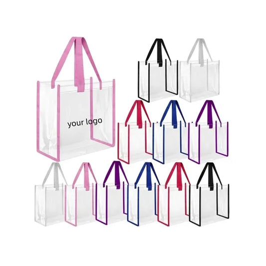 Clear stadium tote bag 12x12x6