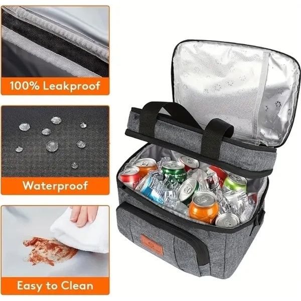 Insulated Lunch Bag With Adjustable Shoulder Straps