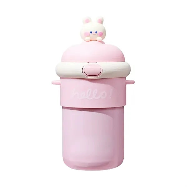 Cartoon Water Thermos Straw Bouncing Cup