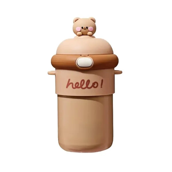 Cartoon Water Thermos Straw Bouncing Cup