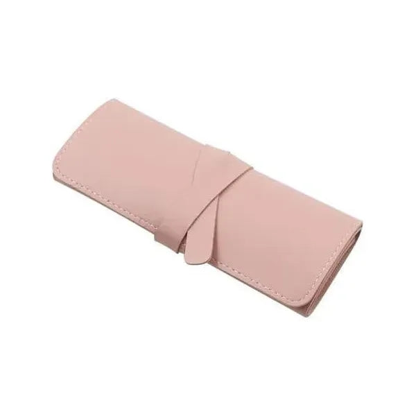 Leather Foldable Jewelry Storage Zipper Bag