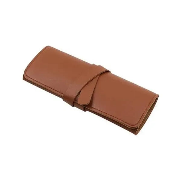 Leather Foldable Jewelry Storage Zipper Bag