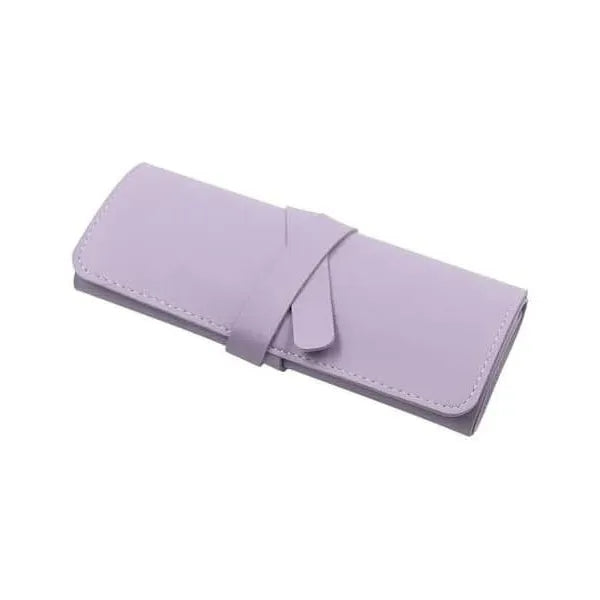 Leather Foldable Jewelry Storage Zipper Bag