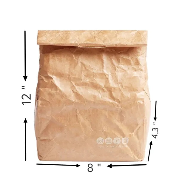 12" Insulated Brown Paper Lunch Bags