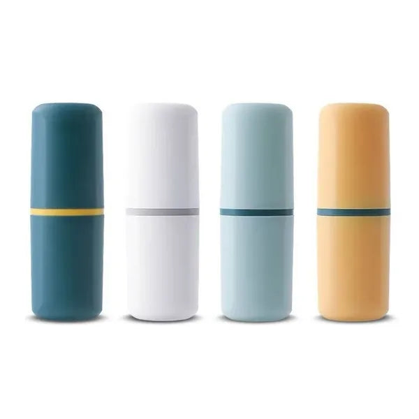 Portable Travel Toothbrush Holder Cup With Storage Case Lid