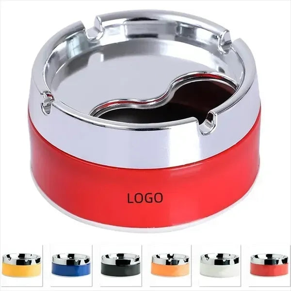 Portable Stainless Steel Odorless Windproof Ashtray With Lid