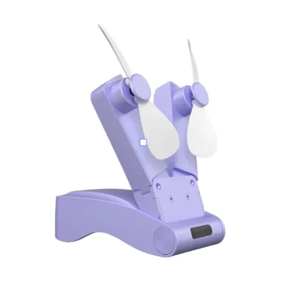 Dual-head Rechargeable Portable Foldable Mini Fan