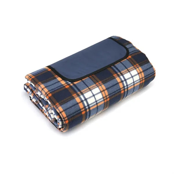 Large Flannel Outdoor Mat w/ Waterproof PEVA Backing