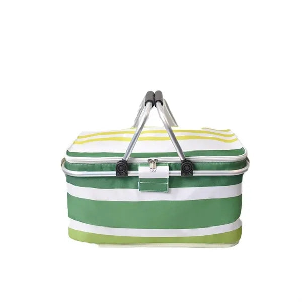 Insulated Collapsible Picnic Basket w/ Aluminum Handles