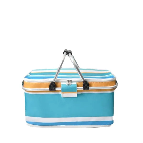 Insulated Collapsible Picnic Basket w/ Aluminum Handles