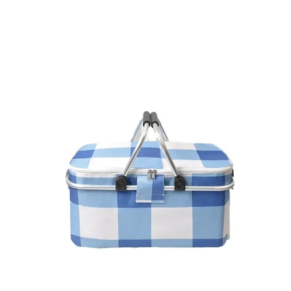 Insulated Collapsible Picnic Basket w/ Aluminum Handles