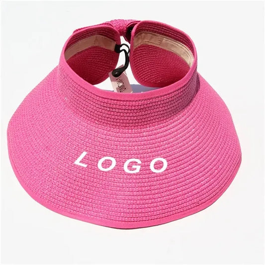 Open Top Wide Brim Sun Straw Hat