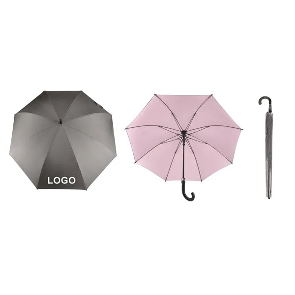Double Layer Oversized Curved Handle Umbrella