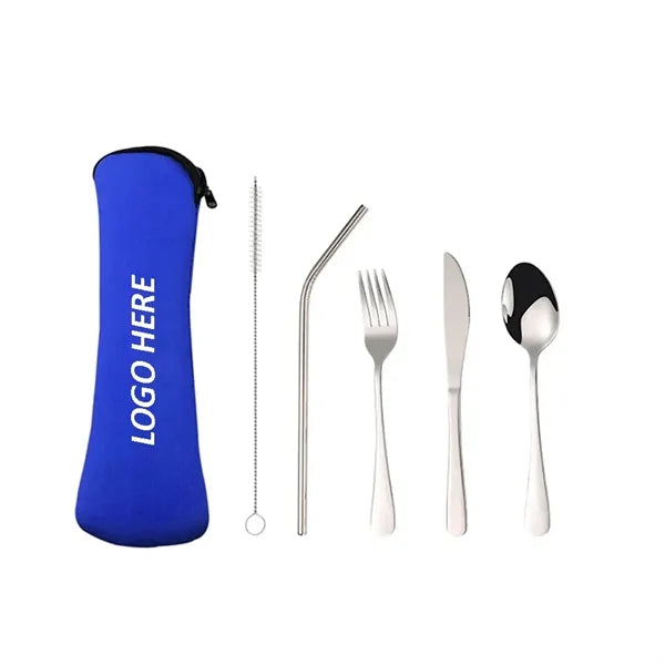 Travel Utensil Set Cutlery Kit with Carrying Case
