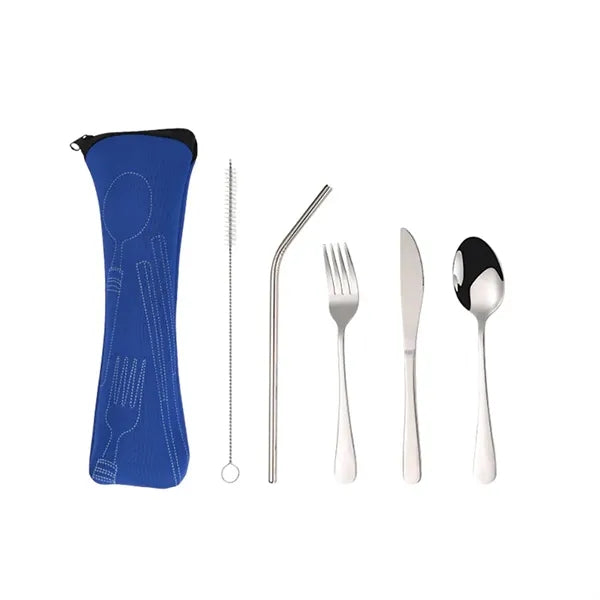 Travel Utensil Set Cutlery Kit with Carrying Case