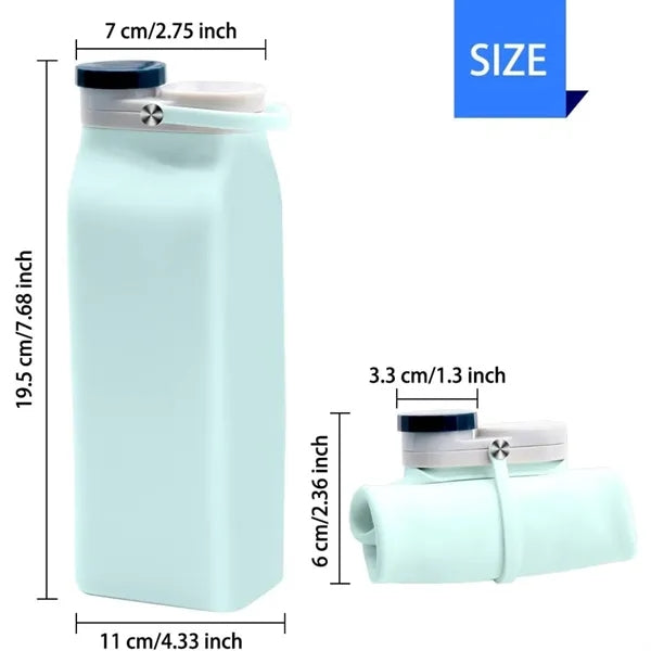 20 Oz Portable Platinum Silicone Water Bottle