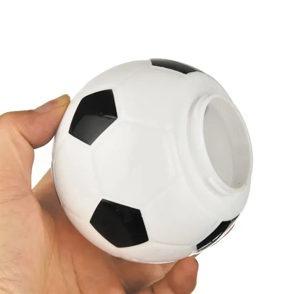 Football Shaped Plastic Drinking Ball Cup with Straw