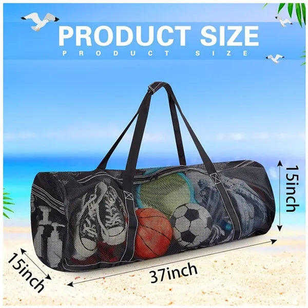 Large Mesh Dive Bag with Zipper Pockets