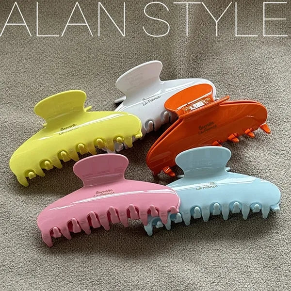 Logo Acetate Hair Claw